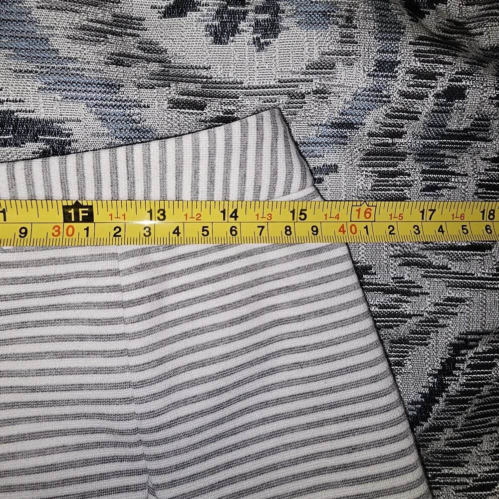 MICHAEL Michael Kors Women's Gray White Striped A-LineStriped Gray Women's Skirt - Picture 8 of 10